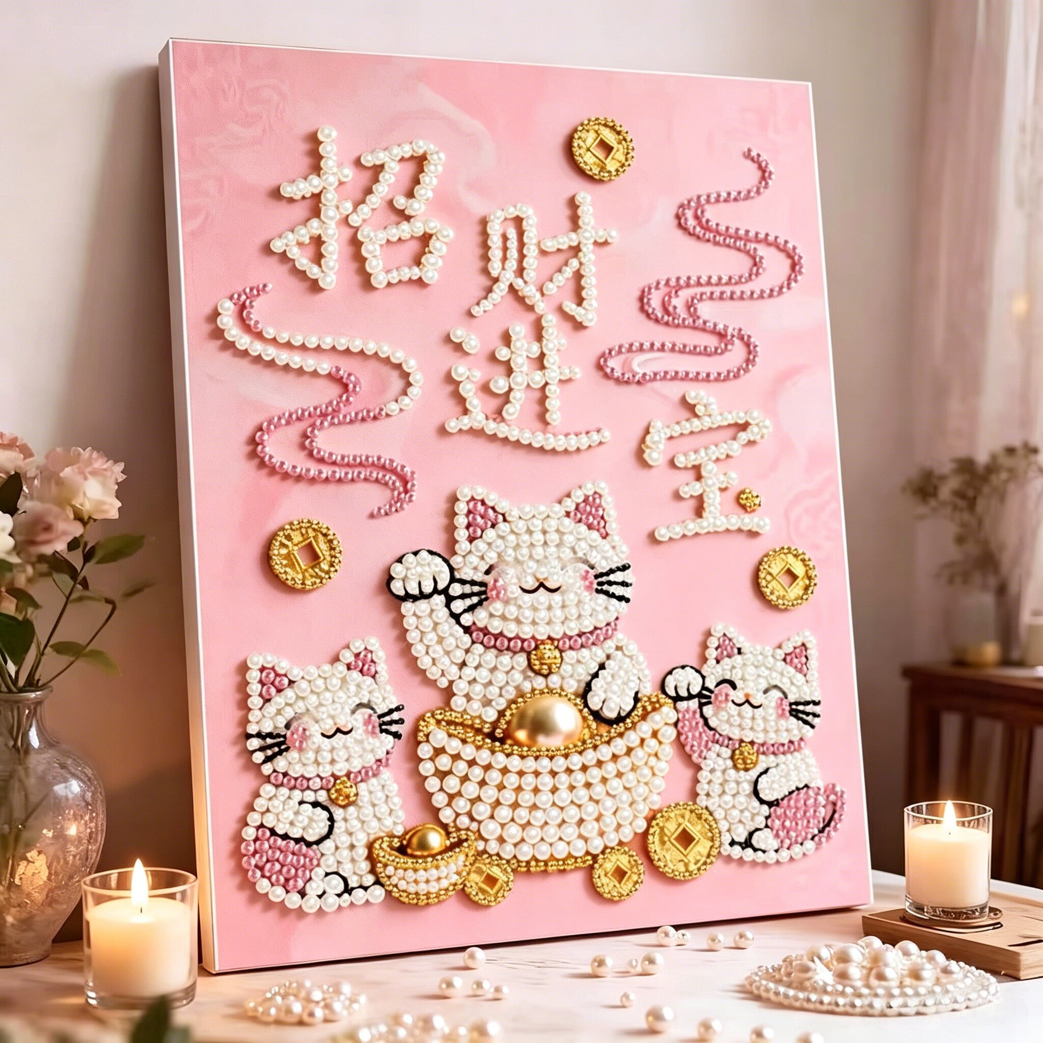 珍珠画手工礼物解压钻石粘贴画