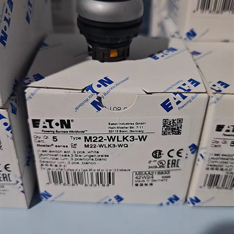 伊顿穆勒M22-WLK3-W三挡自覆位带灯按钮