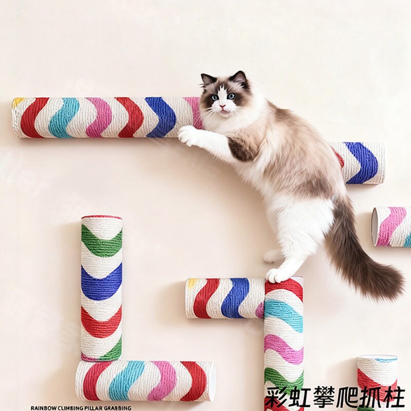 猫爬架家用墙壁式猫攀爬柱猫爬柱图片
