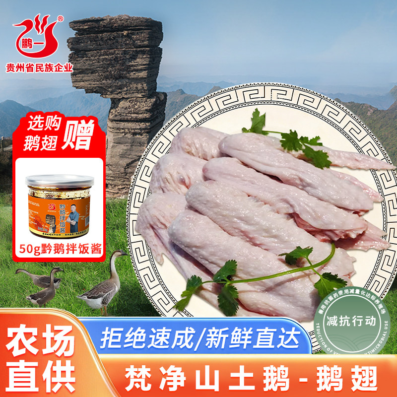 黔鹅梵净山土鹅 鹅翅 新鲜屠宰灰鹅土鹅烹饪烧烤食材鹅肉新鲜直达