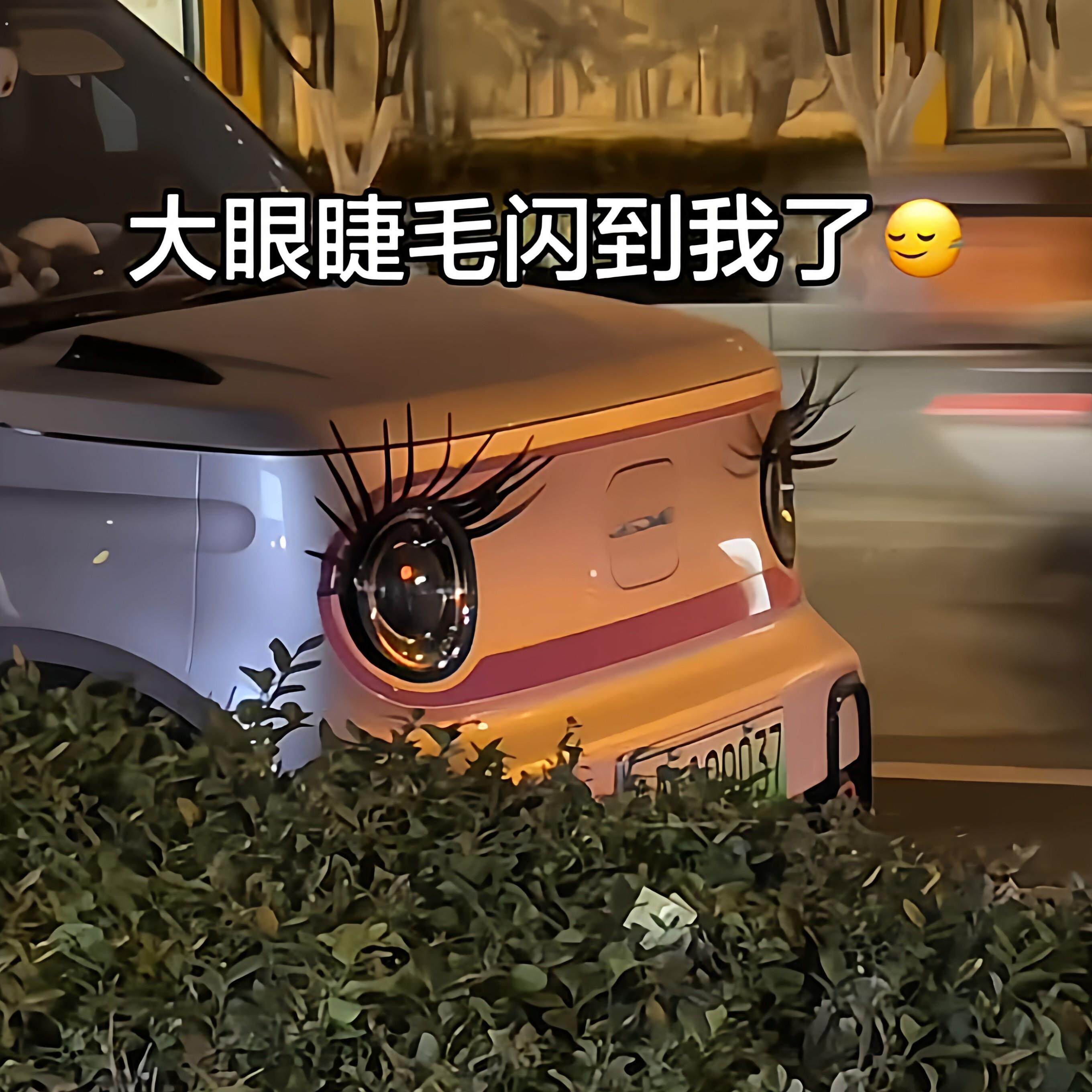 睫毛车灯汽车车贴装饰贴大灯贴画假睫毛创意车贴车用眼睫毛一对装