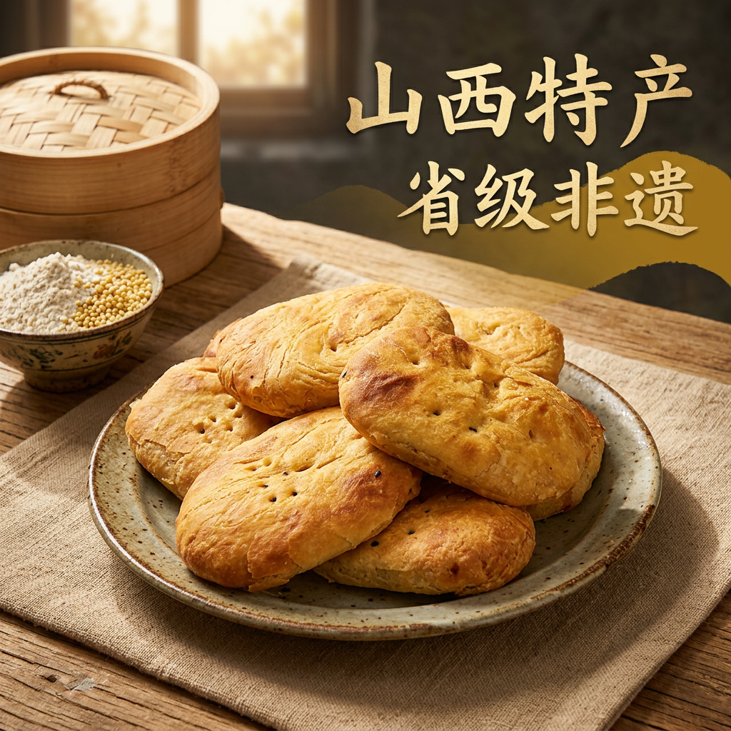 山西非遗红糖芝麻小锅魁 新鲜现烤独立小包装老式酥香烧饼零食