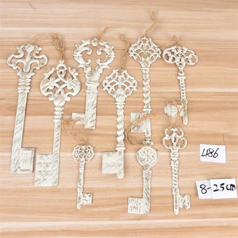 圣诞节装饰品花圈钥匙创意礼品吊件挂饰塑胶闪粉学校橱窗场景布置