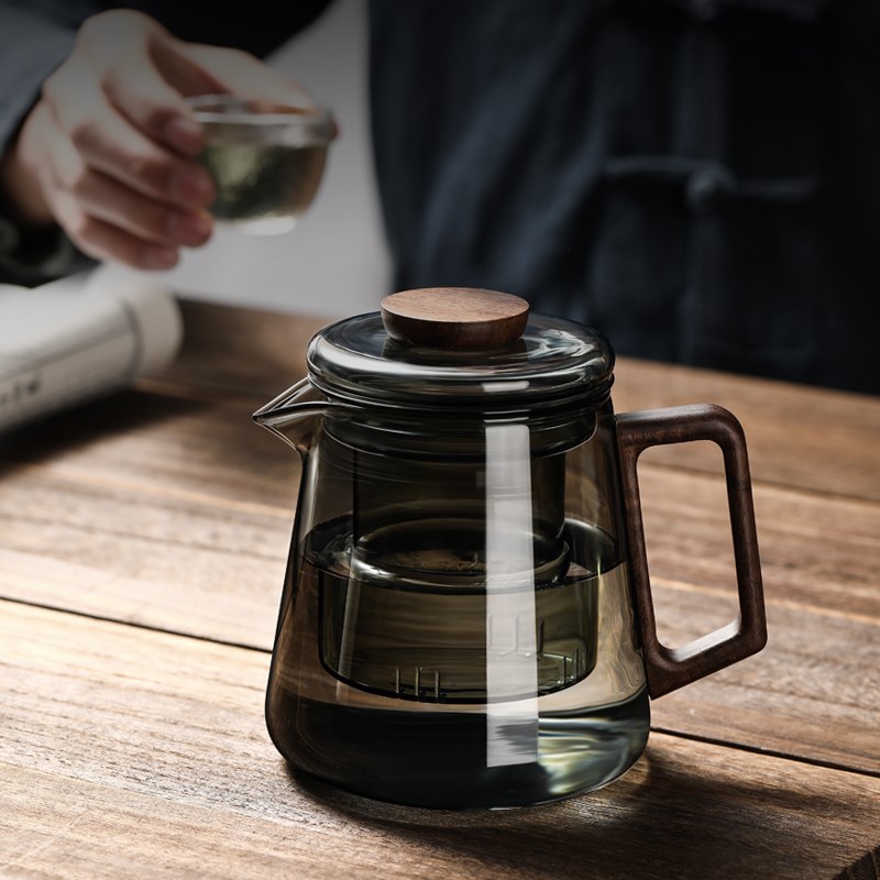 泡茶壶日式茶水分离玻璃茶具单杯主人杯家用耐高温大容量茶具套装