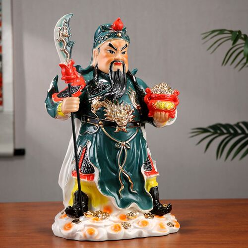 关公关羽武财神关二爷客厅办公室家居装饰品摆件供奉佛像陶瓷摆设
