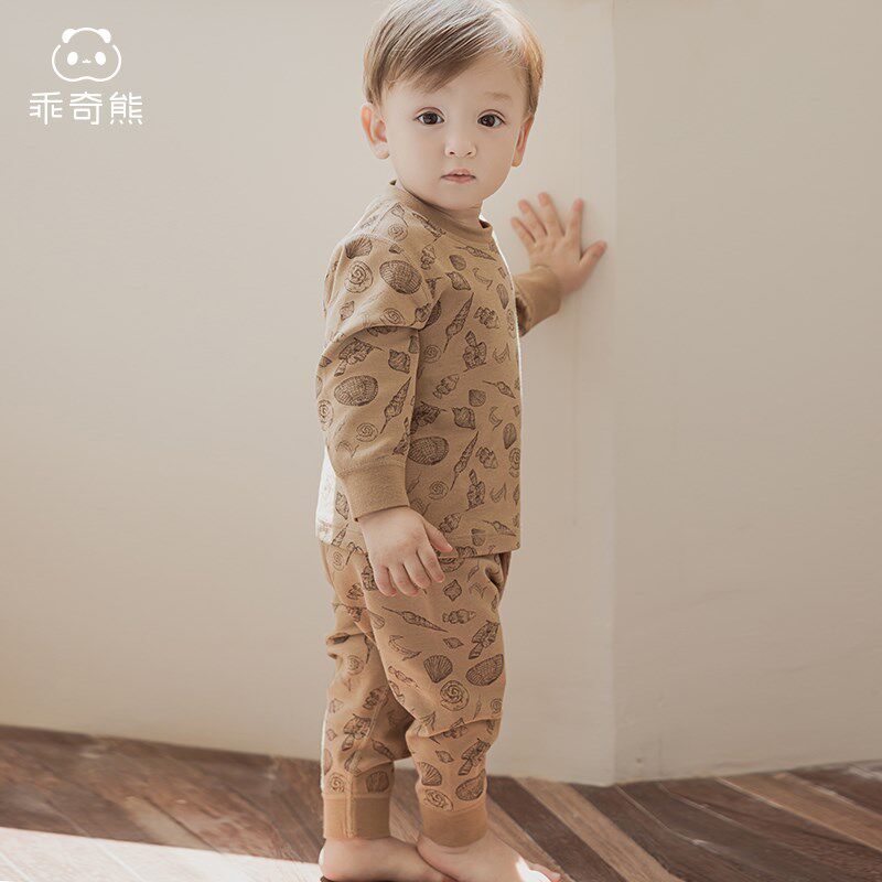 【舒棉绒】宝宝内衣套装居家衣服裤子婴儿睡衣秋冬保暖打底两件套