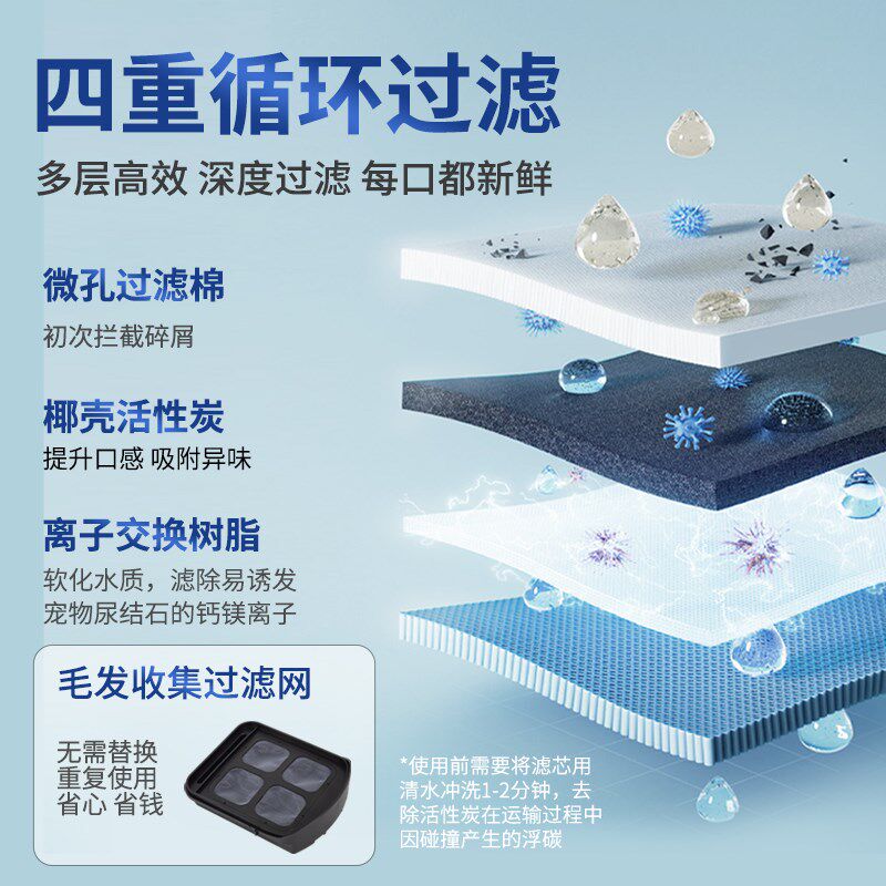 大狗狗宠物饮水机大容量猫咪喂水流动喷泉无线自动循环过滤喝水器