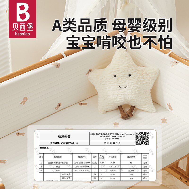 婴儿床围栏软包拼接床围挡防撞条宝宝儿童布置装饰护边靠垫棉床围