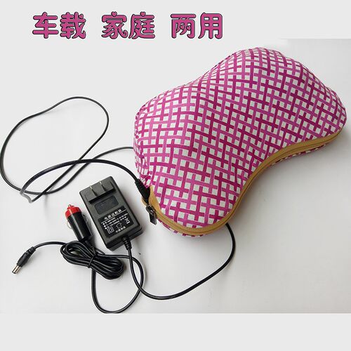 家车两用按摩枕外套头的防尘布套子拆换洗发热按么 么器颈椎车载