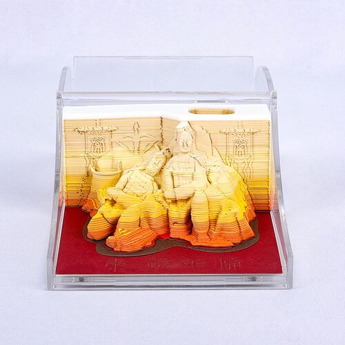 西安文创礼品3D立体便签纸雕建筑模型手撕便利贴本摆件礼物