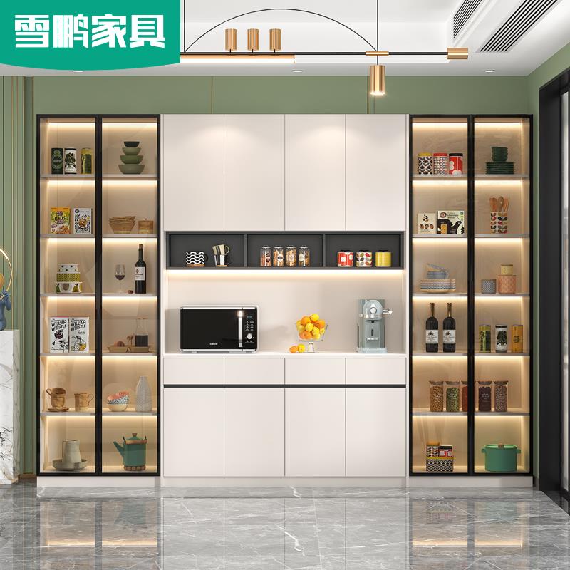 多功能储物餐边柜简约酒柜一体靠墙轻奢茶水柜双开门餐厅柜6G133
