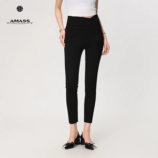 阿玛施高腰外穿弹力LEGGING九分小脚显瘦修身裤5100496