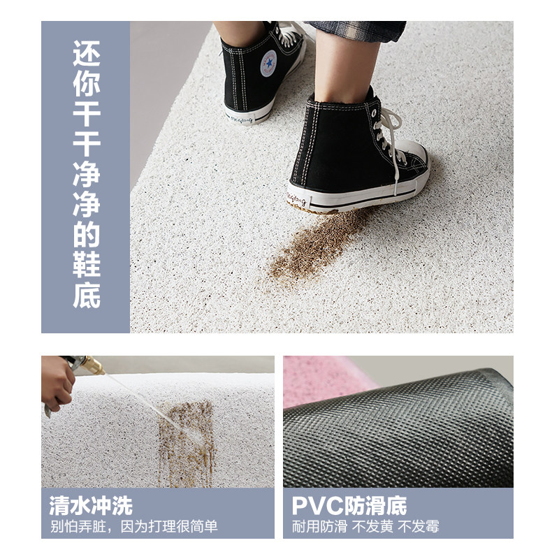 招财猫入户门地垫出入平安门口地毯红色脚垫进门垫子家用丝圈门垫