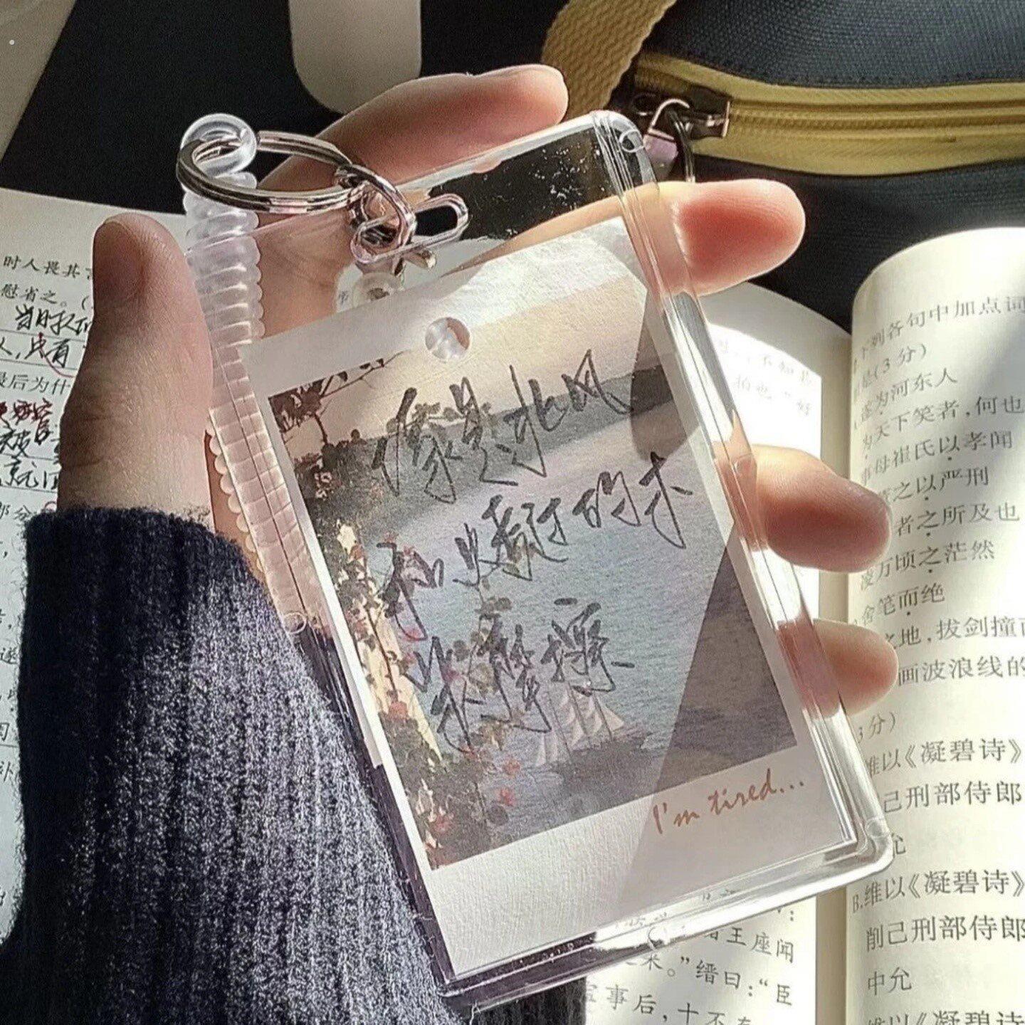 小卡门禁卡套亚克力透明双卡保护套弹力钥匙扣身份证公交饭卡工牌