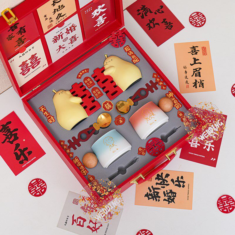 新婚礼物送新人结婚礼品送新娘闺蜜姐妹实用咖啡杯子套装创意摆件