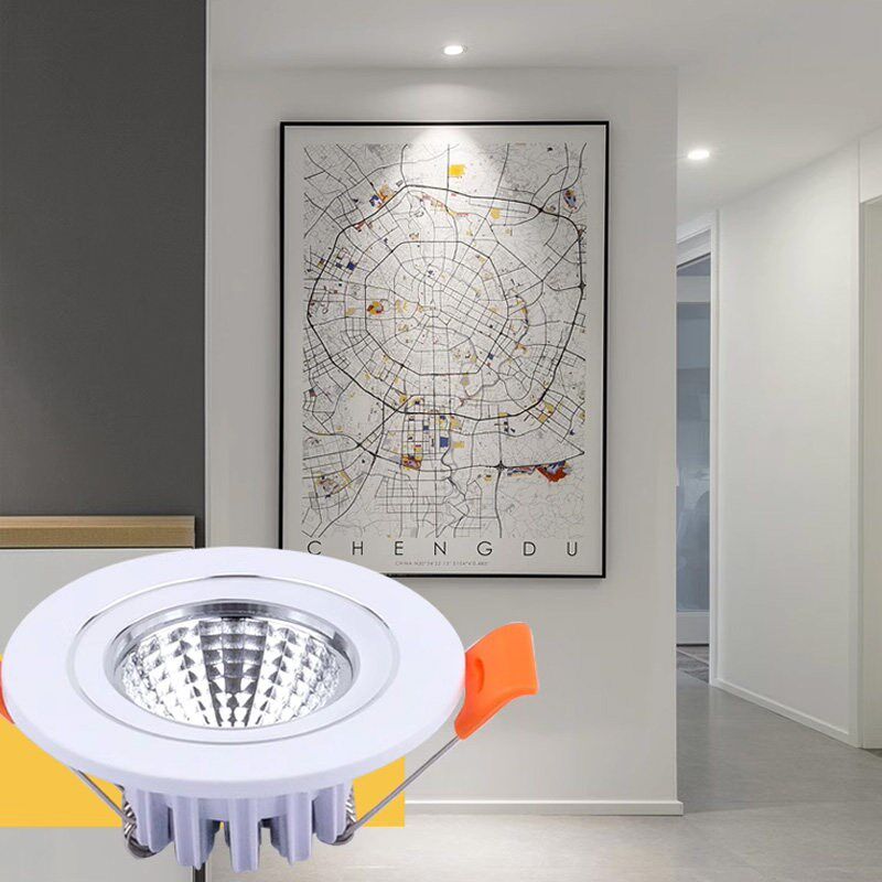 嵌入式led崁灯圆小射灯3W5W开孔4.5 5.5cm6公分40 50 55 60mm筒灯