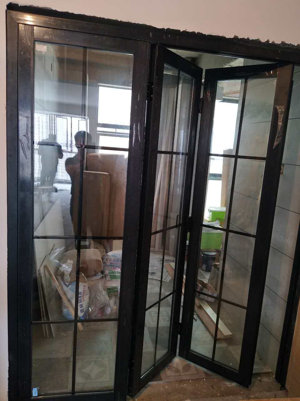 厦门大折叠门新款镶嵌阳台推拉门隔断门客厅铝镁钛合金室内移门窗