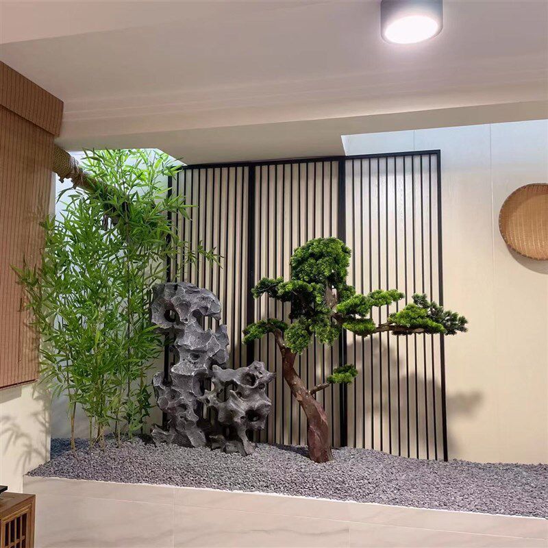 简约铁艺屏风金属隔断餐厅卡座隔断墙饭店包间格栅办公室镂空装饰