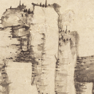 清代弘仁长林逍遥图高清微喷打印清代山水画临摹画稿学习参考大图