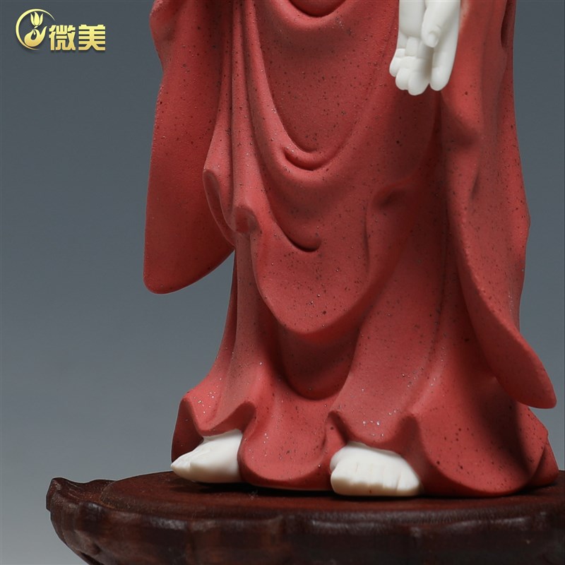 微美陶瓷8寸娑婆三圣佛像摆件释迦牟尼佛地藏王观音菩萨供奉摆设