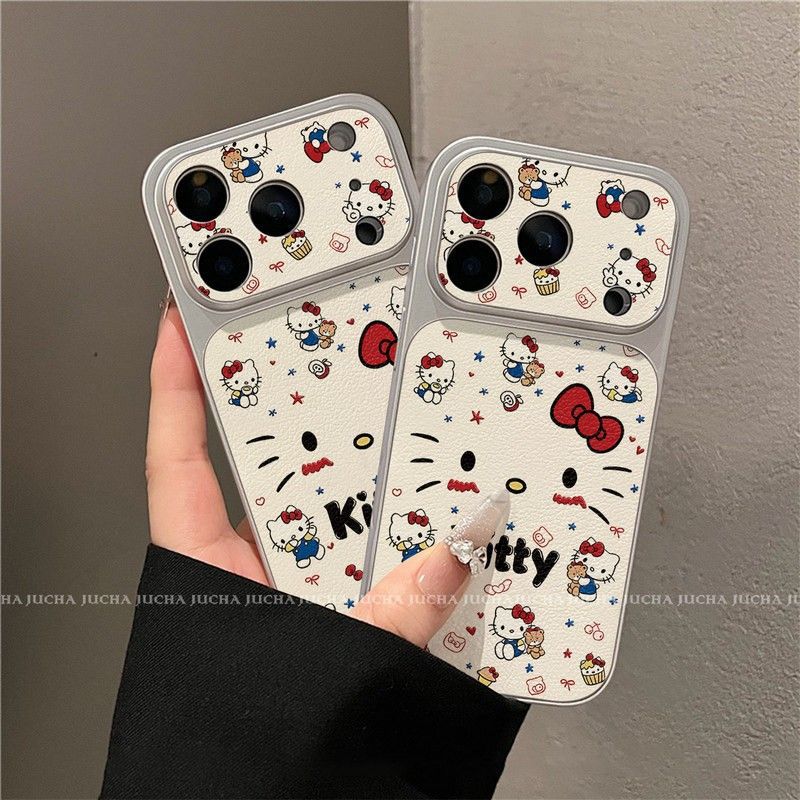 适用苹果17promax手机壳卡通可爱iphone16防摔15全包脸红Kitty猫