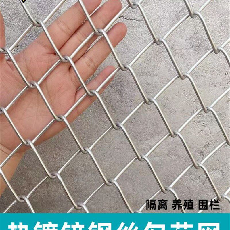 镀锌铁丝网丝钢勾花塘护栏隔离养猪羊养狗围栏鸡鸭果园鱼防护菱形
