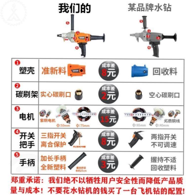 干湿两用钻孔机i墙壁打孔混凝土钢筋台式万能升降小型转钻孔打洞
