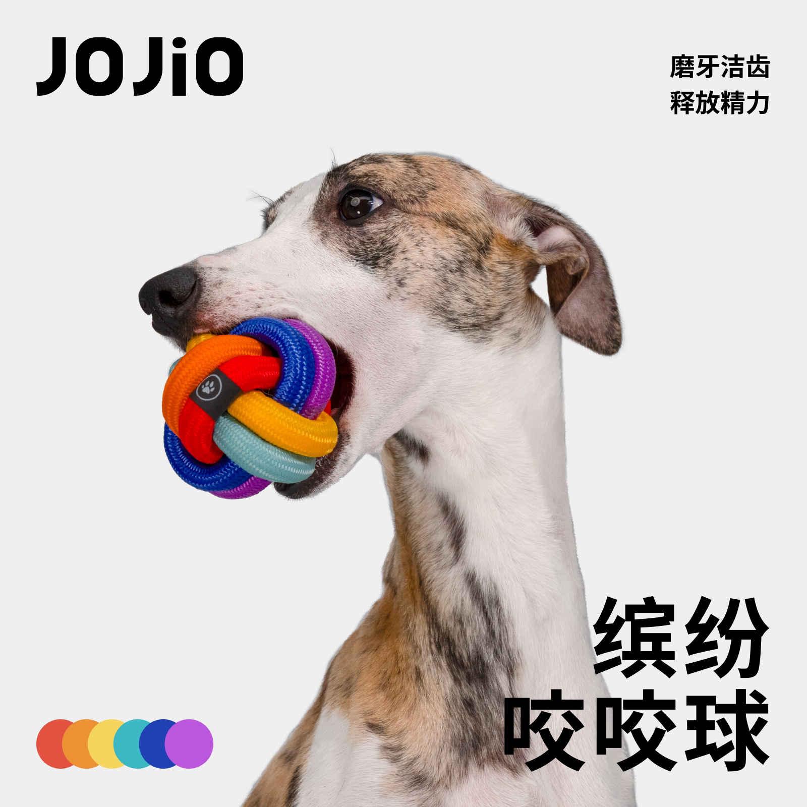 JOJIO狗狗咬咬球绳结球玩具