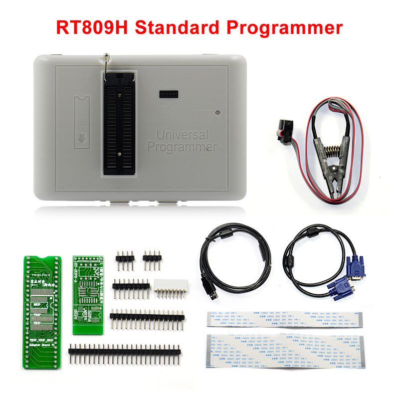 A2款RT809H 编程器液晶电脑汽车MCU手机字库烧录器送座子极速编程
