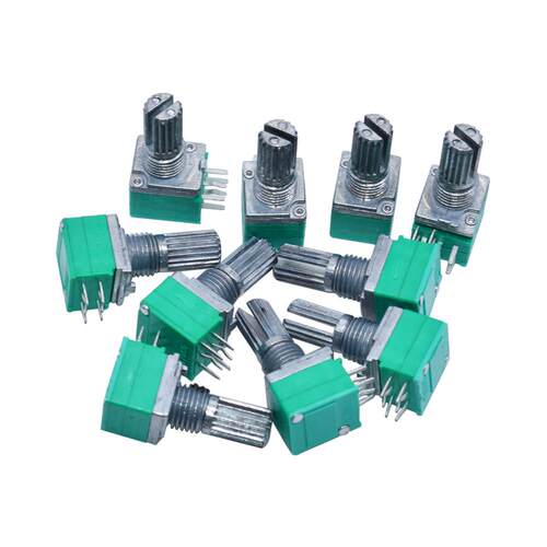 RK097G双联电位器 B5K /1K/20K/50K/100KBVY60脚 音功放密封响电