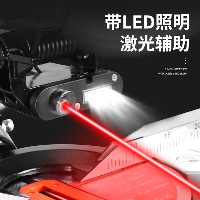 8寸10寸12寸拉杆斜切锯铝机高精度木工铝合金45度角度界铝切割机