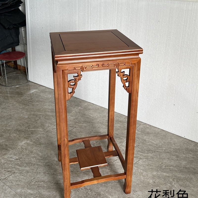 实木花架室内中式盆景木制奇石架绿萝花架子客厅落地式置物架阳台