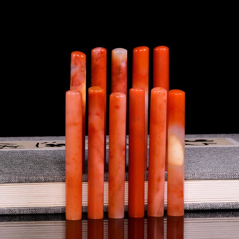 老挝牙签小圆章 手工篆刻成品章定制石料印章收藏礼品0.8-1.4cm