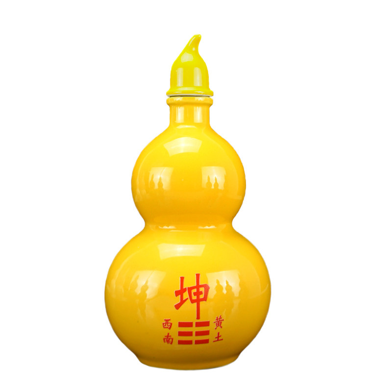 房屋缺角补角牌黄色陶瓷葫芦缺西北角乾卦坤巽艮震兑坎装饰摆件