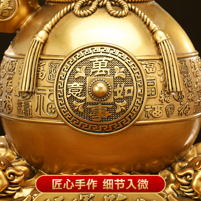 福运临门招财葫芦摆件家居客厅玄关酒柜大气装饰品乔迁新居礼物