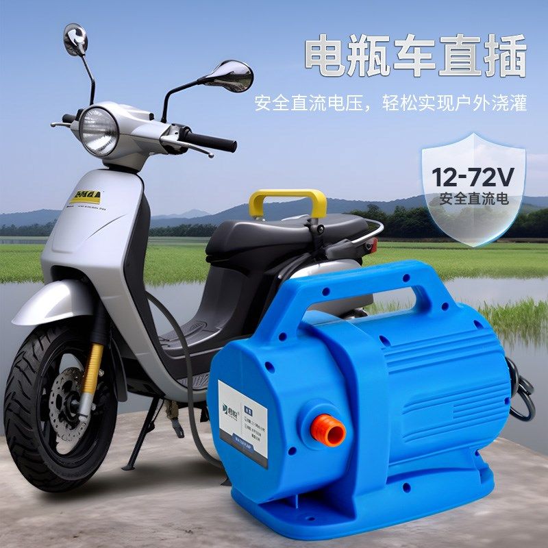48v60v直流充电式抽水泵浇菜神器浇水机农用淋菜地抽水机灌溉洗车