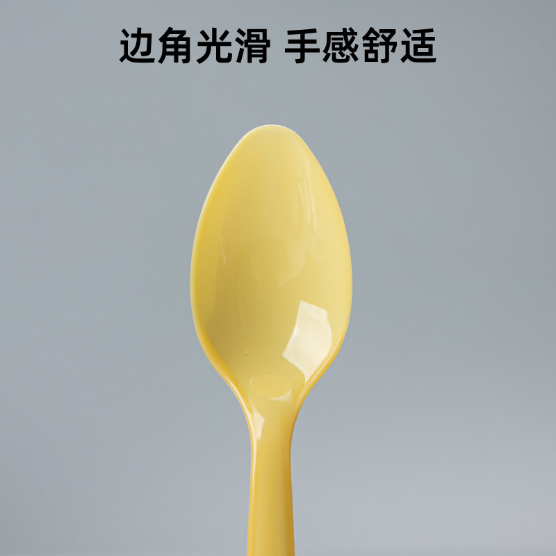 独立包装单独一次性勺子叉子黑色塑料外卖汤勺加厚甜品勺1000支
