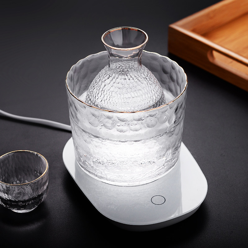 日式家用酒具小白酒杯温酒器烫酒壶一两果酒杯玻璃清酒壶套装古风