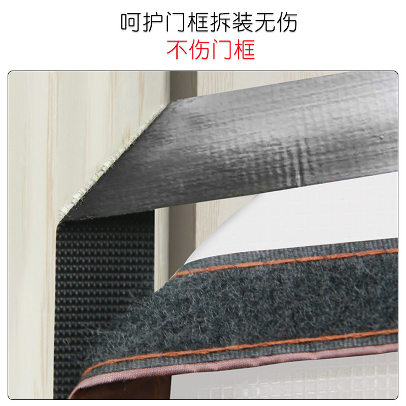 隔离油烟空调门帘防风厨房油烟家用挡风隔断塑料免打孔自吸门帘