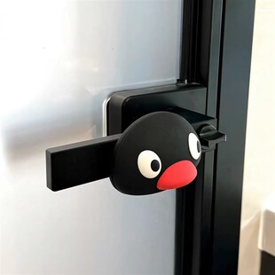pingu企鹅门挡门把手装饰家用玄关入户门挡磁吸防撞阻门器防夹手