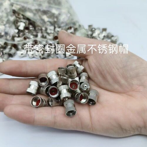 汽车轮胎气门嘴帽电动车摩托车汽车货车通用不锈钢密封气嘴防尘帽