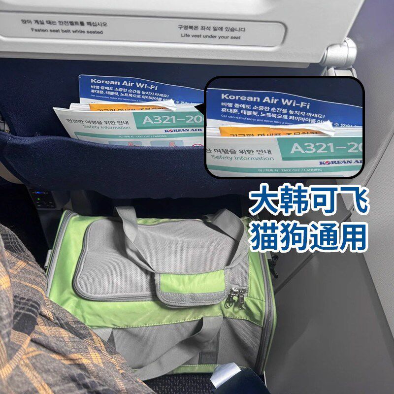 航空宠物软包韩亚海航猫包可携式外出大容量可登上飞机客舱狗箱手
