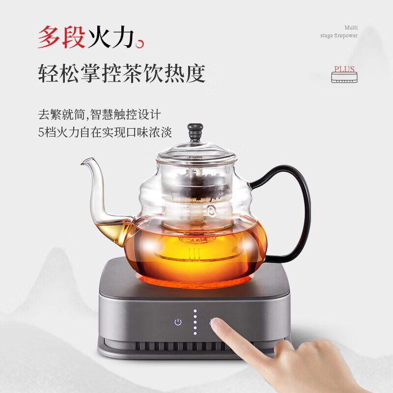 德茗堂电陶炉煮茶壶家用小型围炉煮茶器大功率玻璃泡茶烧水煮茶炉