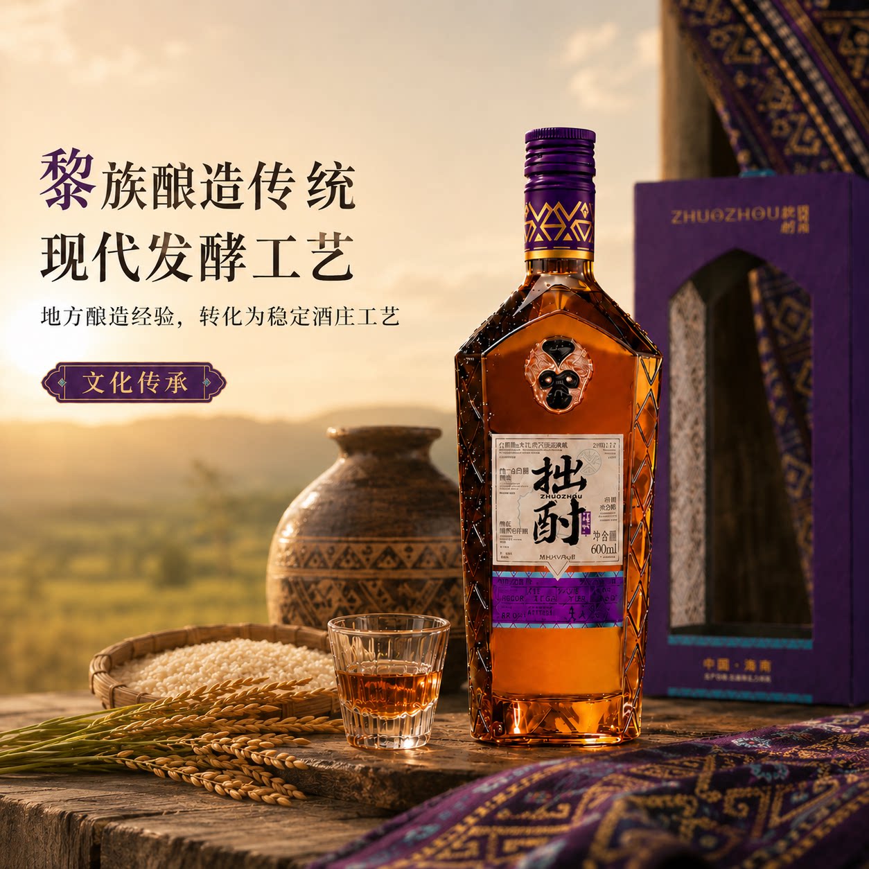 海南黎族非遗山栏米酒低度黄酒