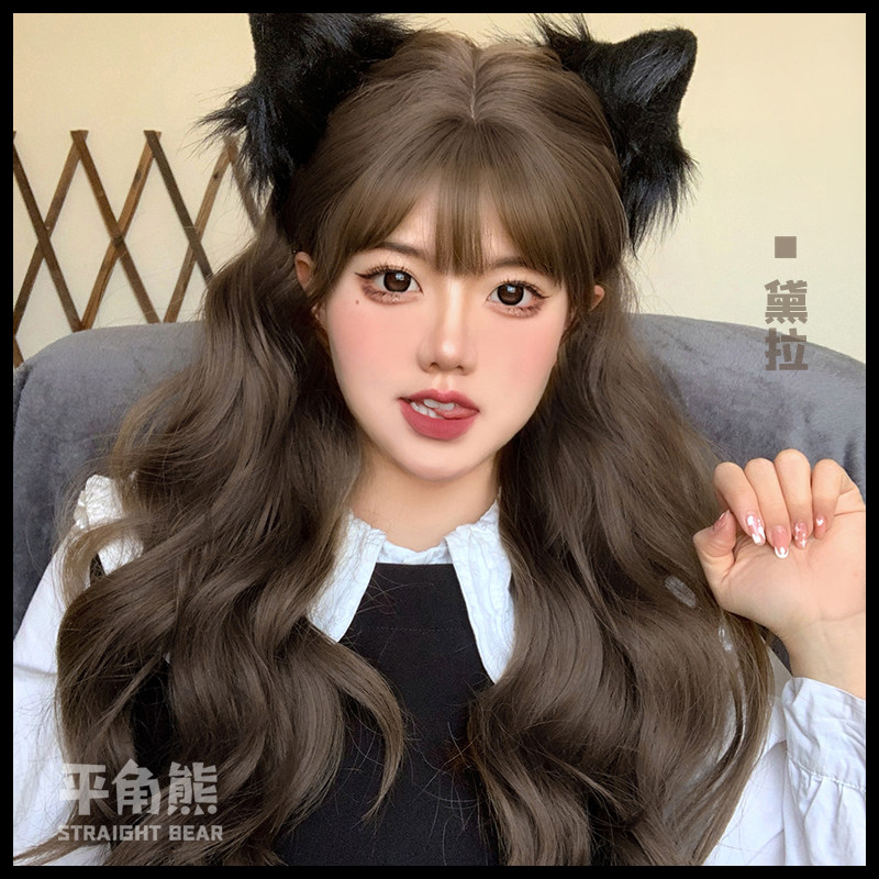 平角熊假发女长卷发自然逼真lolita甜美可爱jk全套头【黛拉】