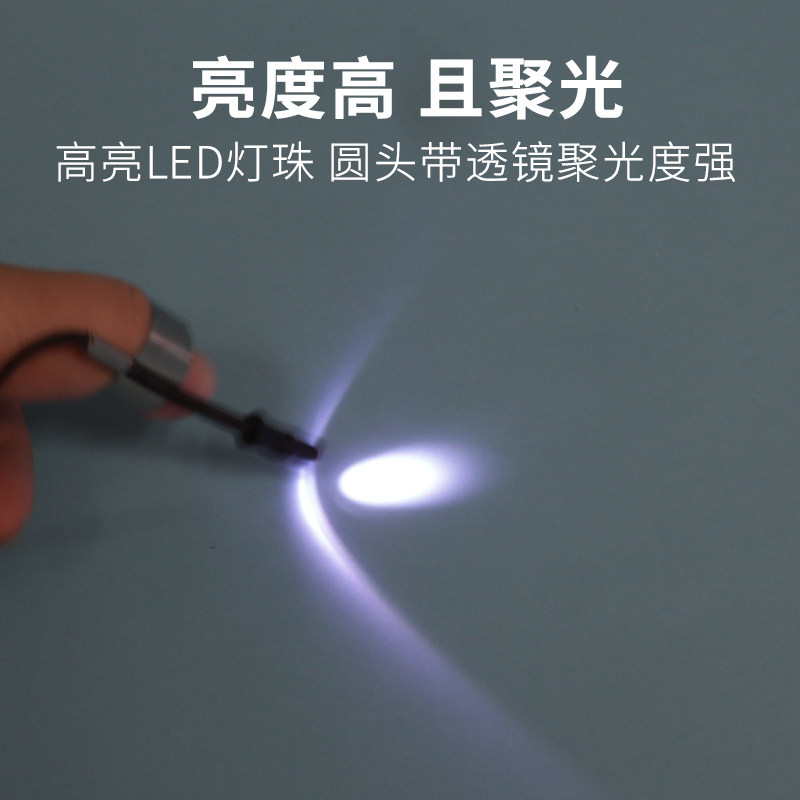 新款手拇指灯采耳工具专用手指灯聚光手握式灯充电掏耳朵发光耳勺