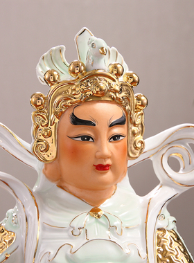 陶瓷伽蓝韦陀佛像菩萨关公武财神送礼大厅关二爷神像客厅开业摆件