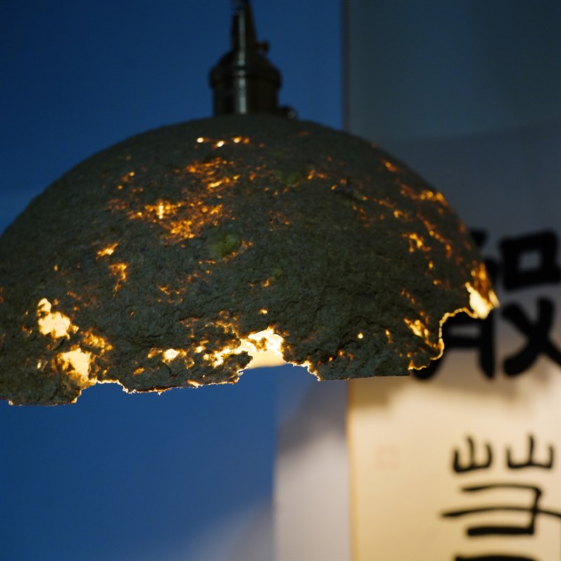 日式侘寂茶室吊灯 优雅吊灯纸浆灯罩 纯手工制作北欧个性