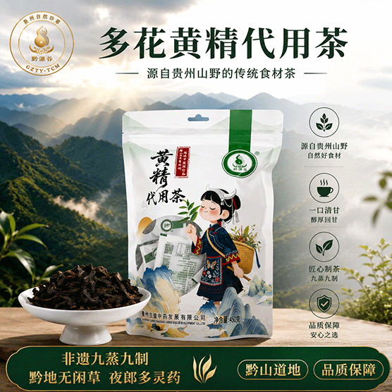 多花黄精九蒸九制即食古法九晒野生精品非遗独立装无添加450g养生