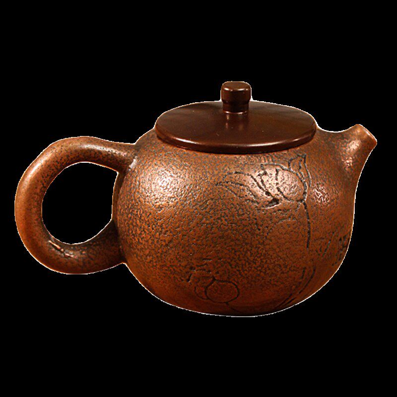 纯手工莲花把把壶纯紫铜铸造铸铜壶泡茶壶冲泡茶叶茶室把玩件茶具